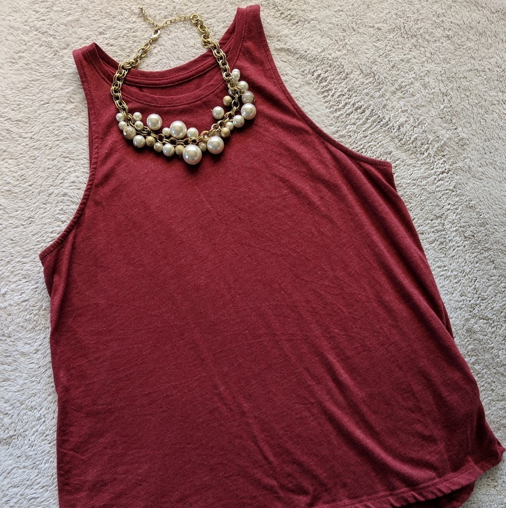 Old Navy Red Heathered Tank